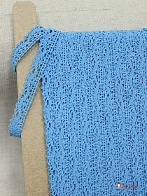 Кружево цв.бирюзово-голубой, ш.15мм, хлопок-90%, п/э-10%#016431