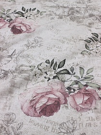 Перкаль "Винтажный сад - розы", (комп), ш.2.2м, хлопок-100%, 110гр/м.кв