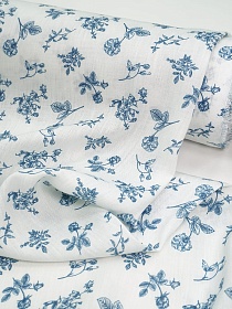 Лен с вискозой сорочечный (Digital) "Хейли" цв.белый, ш.1.45м, лен-49%, вискоза-51%, 135гр/м.кв