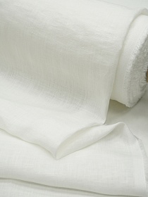 Лен сорочечный с эффектом мятости цв.Белый, ш.1.45м, лен-100%, 125гр/м.кв