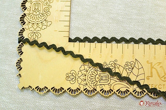 Вьюнчик цв.темно-зеленый хаки-2, ш.6мм, п/э-100%