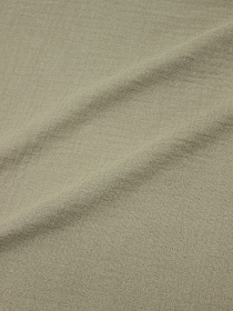 Муслин двухслойный с эффектом жатости цв.Т.оливково-серый, ш.1.35м, хл-100%,110гр/м.кв