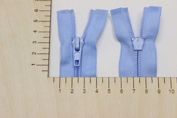 Молния спиральная №5 цв.голубой, 65см