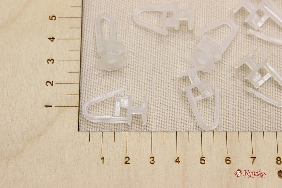 Крючок-гвоздик для штор с замком цв.белый