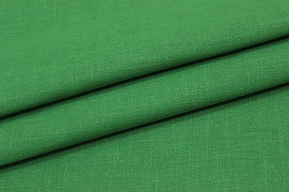 Конопля с хлопком-диагональ цв.Лесной зеленый, ш.1.42м, конопля-80%, хлопок-20%, 246гр/м.кв