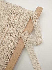 Кружево цв.суровый, ш.27мм, хлопок-100%, рис.101/3