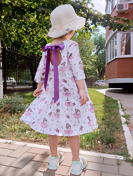 Детское платье из бязи "Танцующие балеринки"