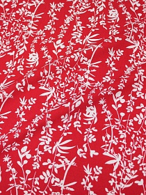 Штапель "Былинка" цв.красно-малиновый, ш.1.45м, вискоза-100%, 100гр/м.кв