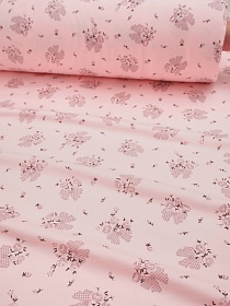 Трикотаж Кулир.гладь "Милашка" цв.розовый, ш.1.96м (0.98м*2, чулок), Компакт, хл-100%, 140гр/м.кв