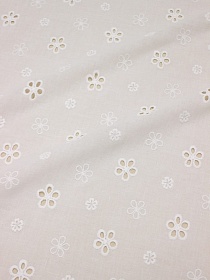 Шитье "Девичья тайна" цв.молочно-белый, ВИД2, ш.1.37м, батист, хлопок-100%, 80гр/м.кв