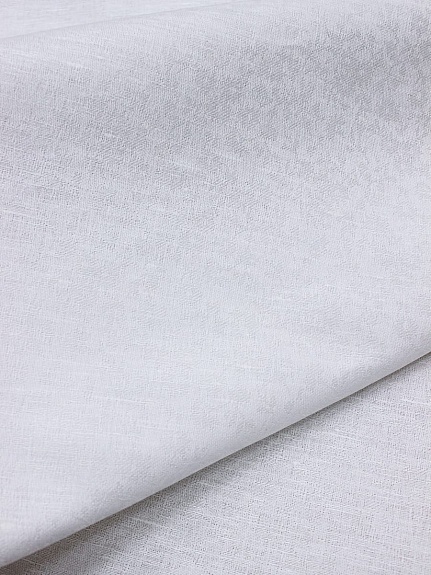 Полульняной жаккард "Мелкий цветок" цв.белый, ш.1.6м, лен-50%, хлопок-50% 200г/м.кв