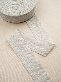 Лента киперная цв.лен, 40мм, хлопок-90%, п/э-10%