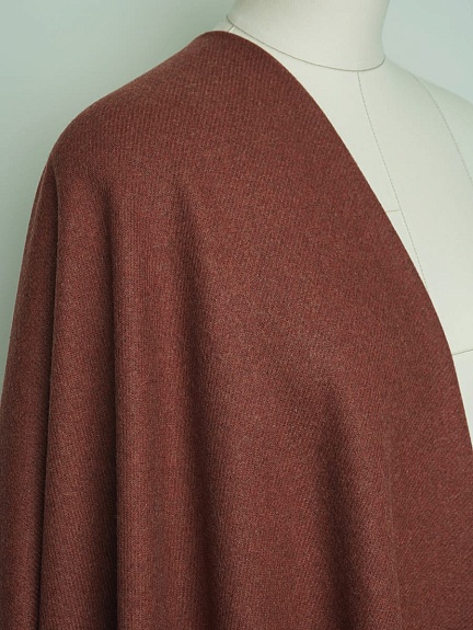 Шерсть пальтово-костюмная Твид цв.Темная терракота, ш.1.5м, шерсть-50%, п/э-50%, 380гр/м.кв