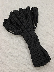 Резинка бельевая цв.Черный, ш.7мм, 10м