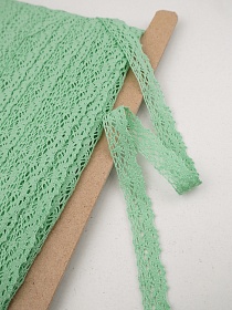 Кружево цв.мятно-салатовый, ш.22мм, хлопок-90%, п/э-10%, рис.044/19